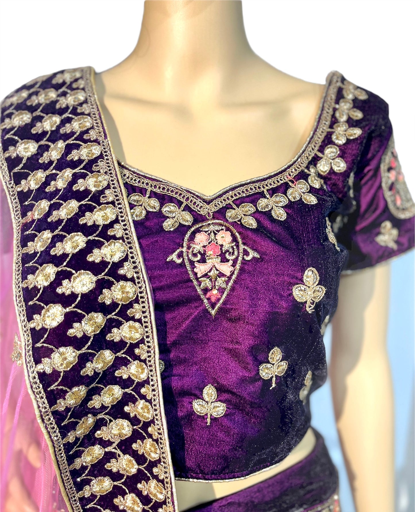 Purple Bridal Lehenga