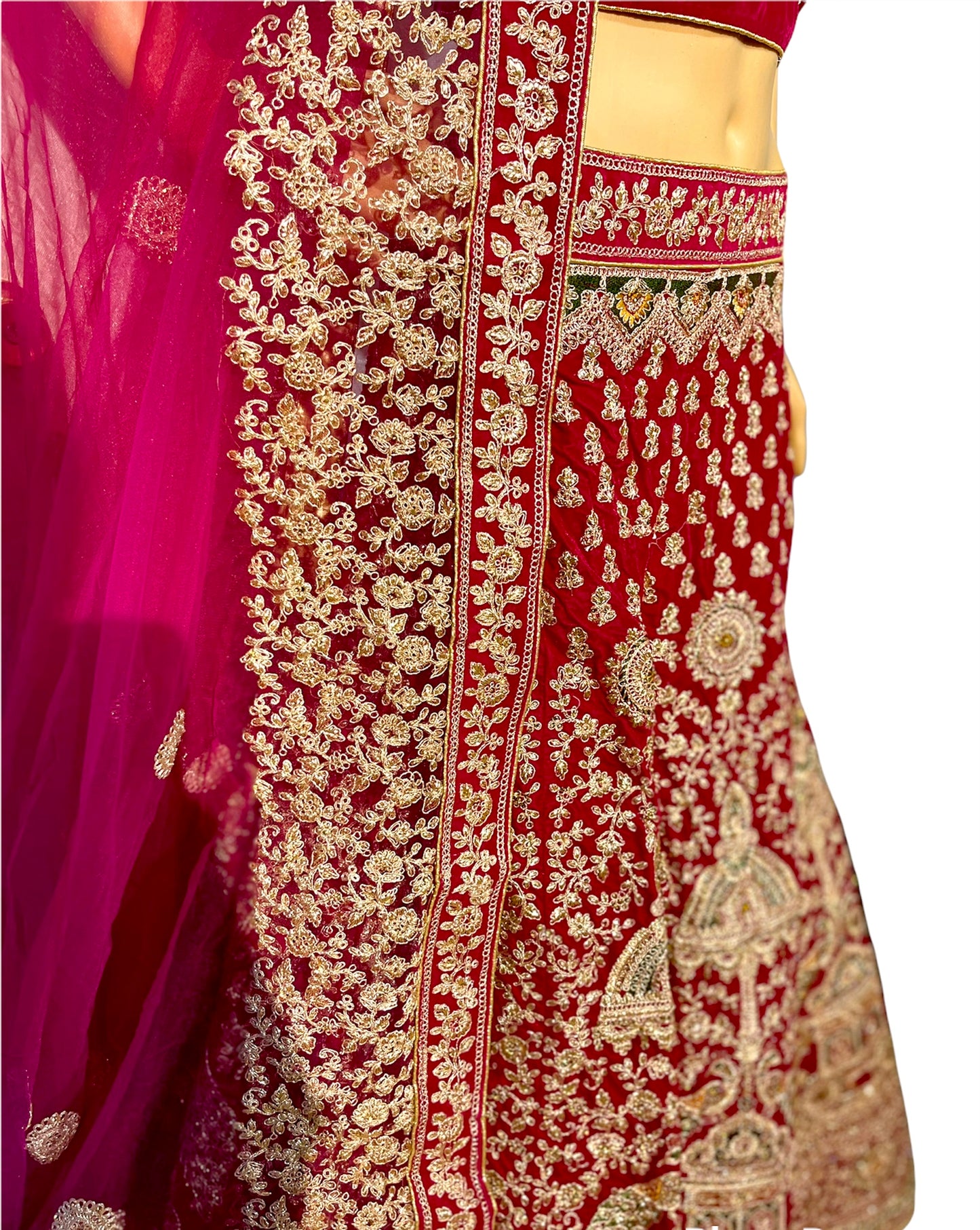 Magenta Bridal Lehenga