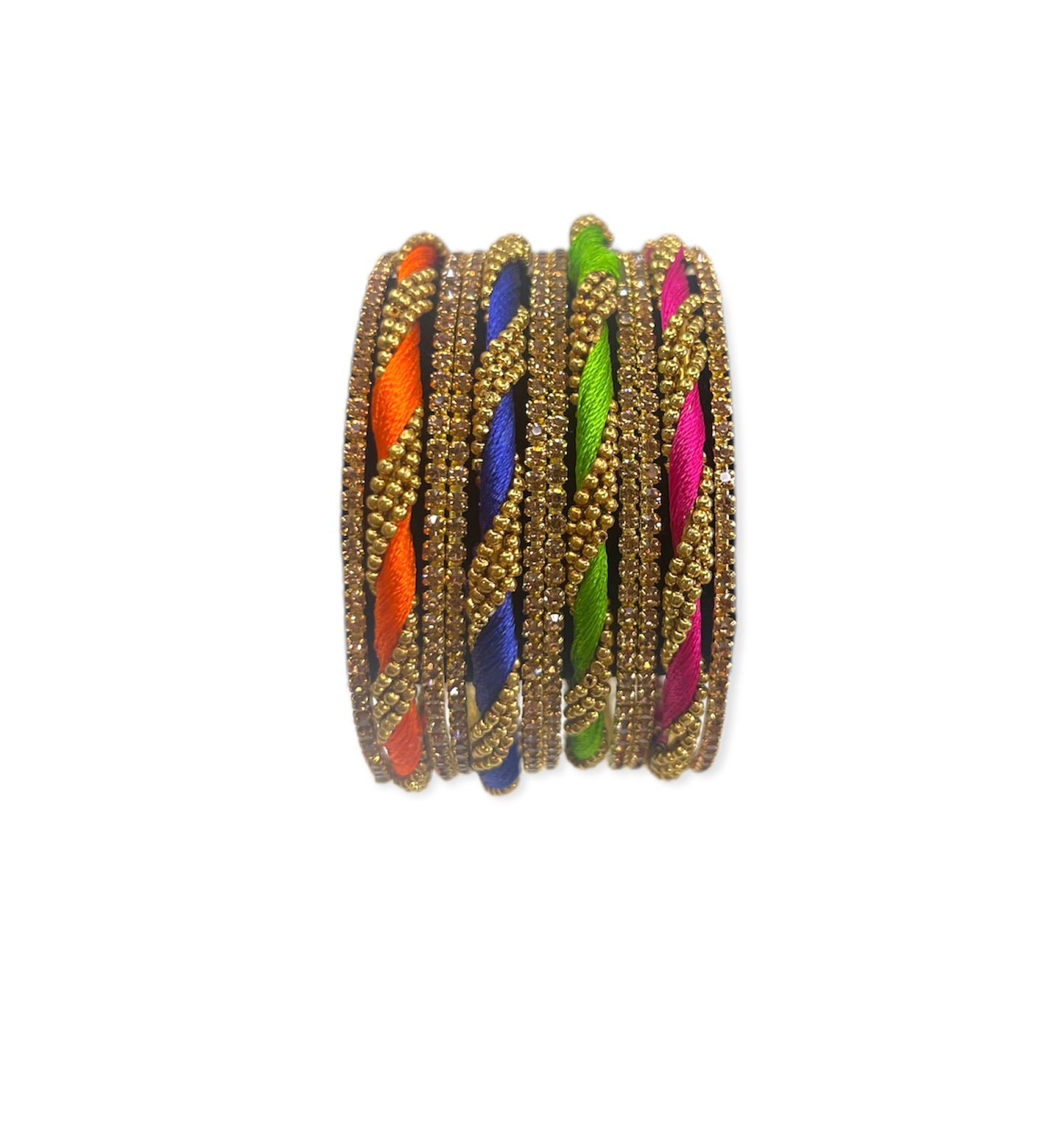 Multi Thread stone studded Bangles