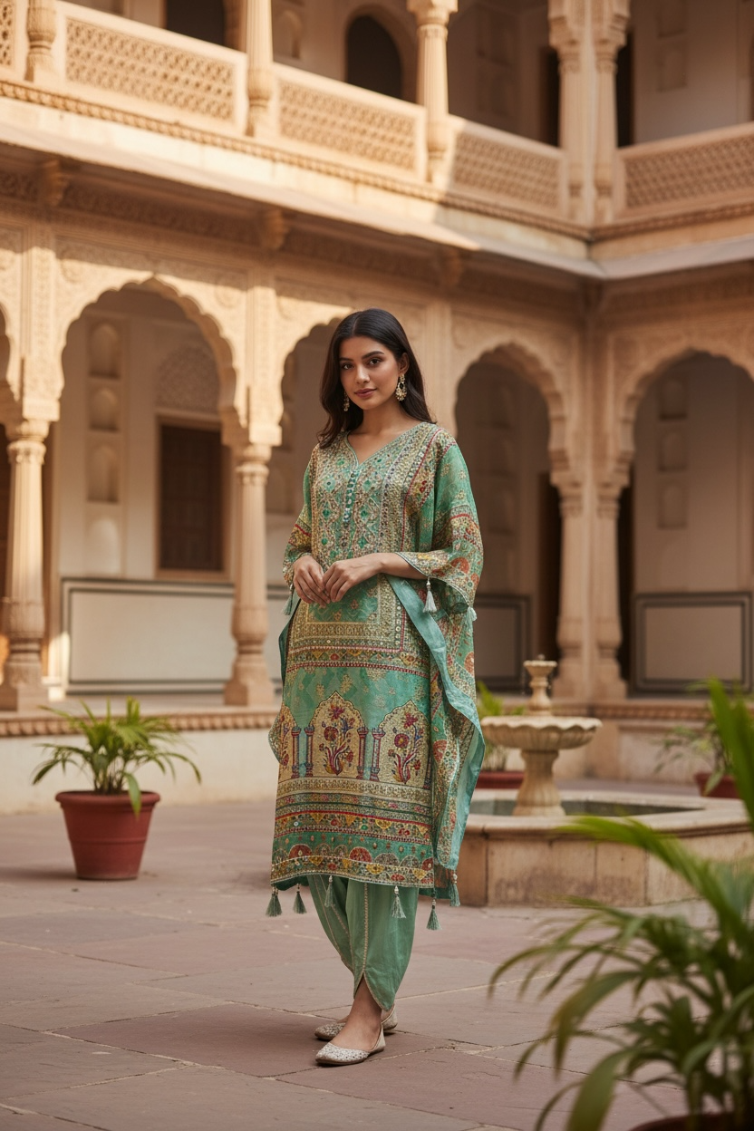 Kaftan with tulip pant