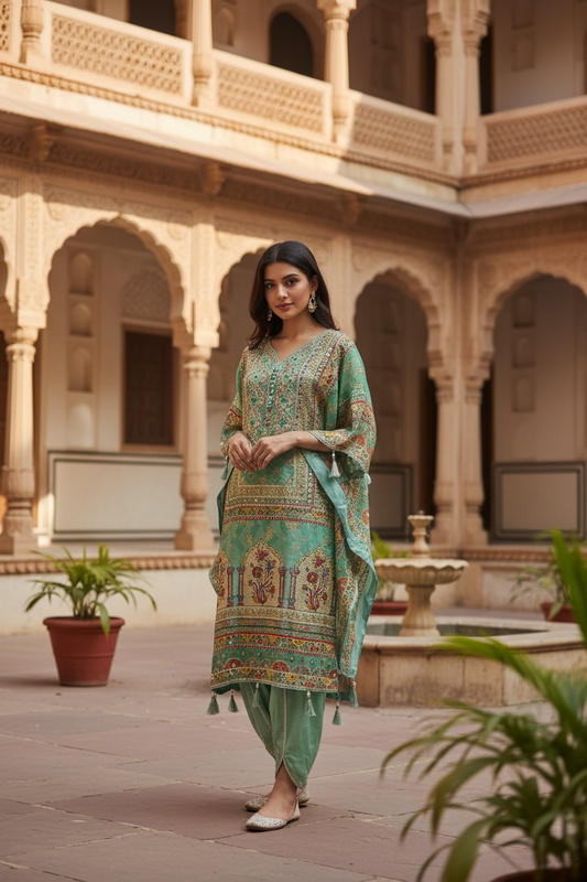 Kaftan with tulip pant