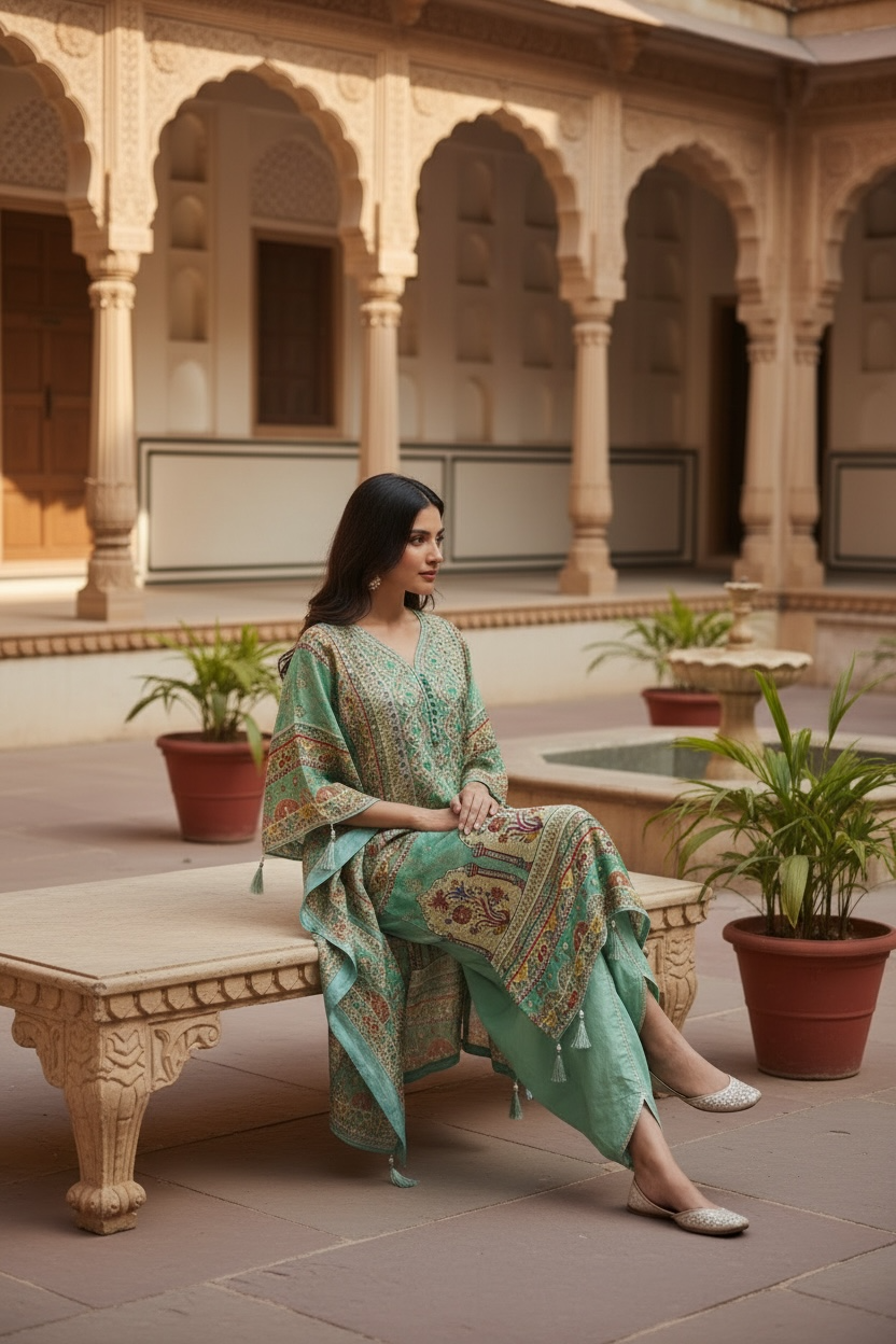 Kaftan with tulip pant