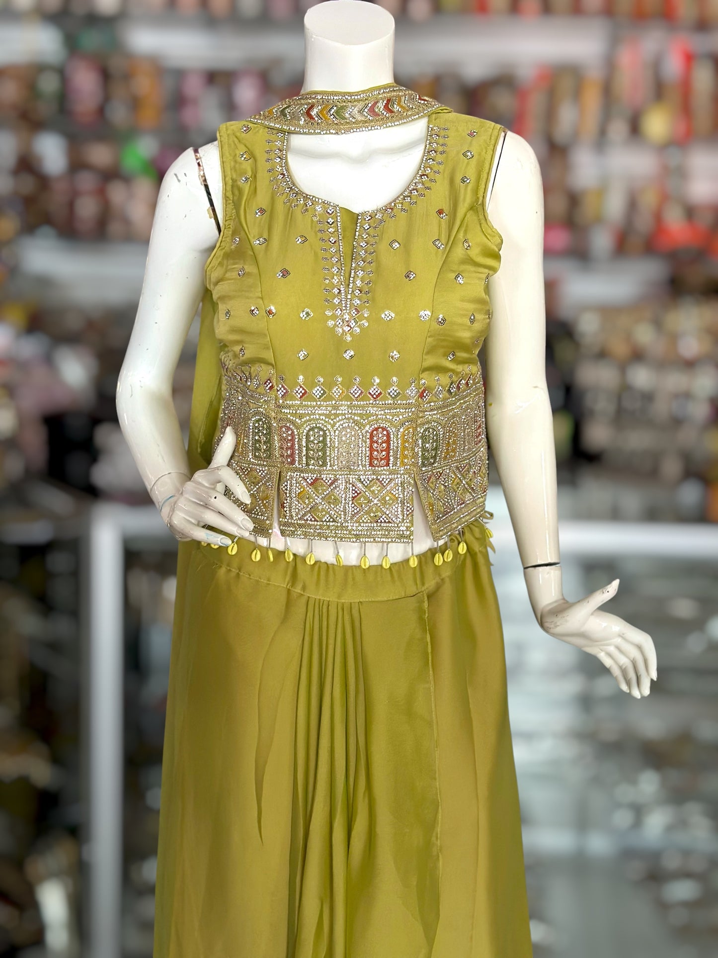 Dhoti style pant with handwork blouse