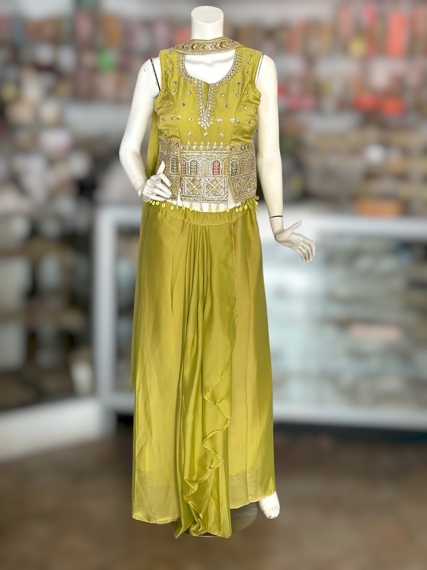 Dhoti style pant with handwork blouse