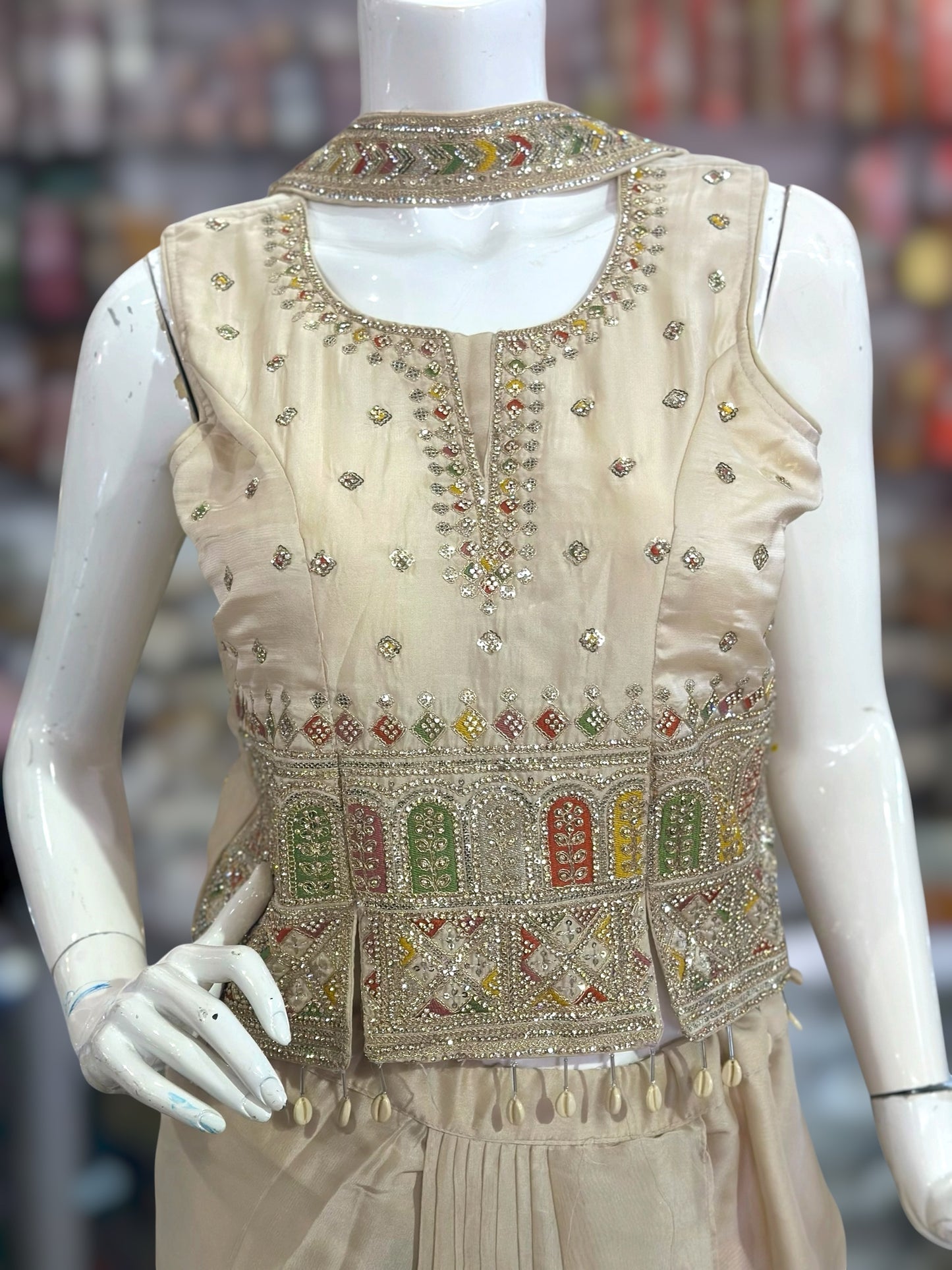 Dhoti style pant with handwork blouse