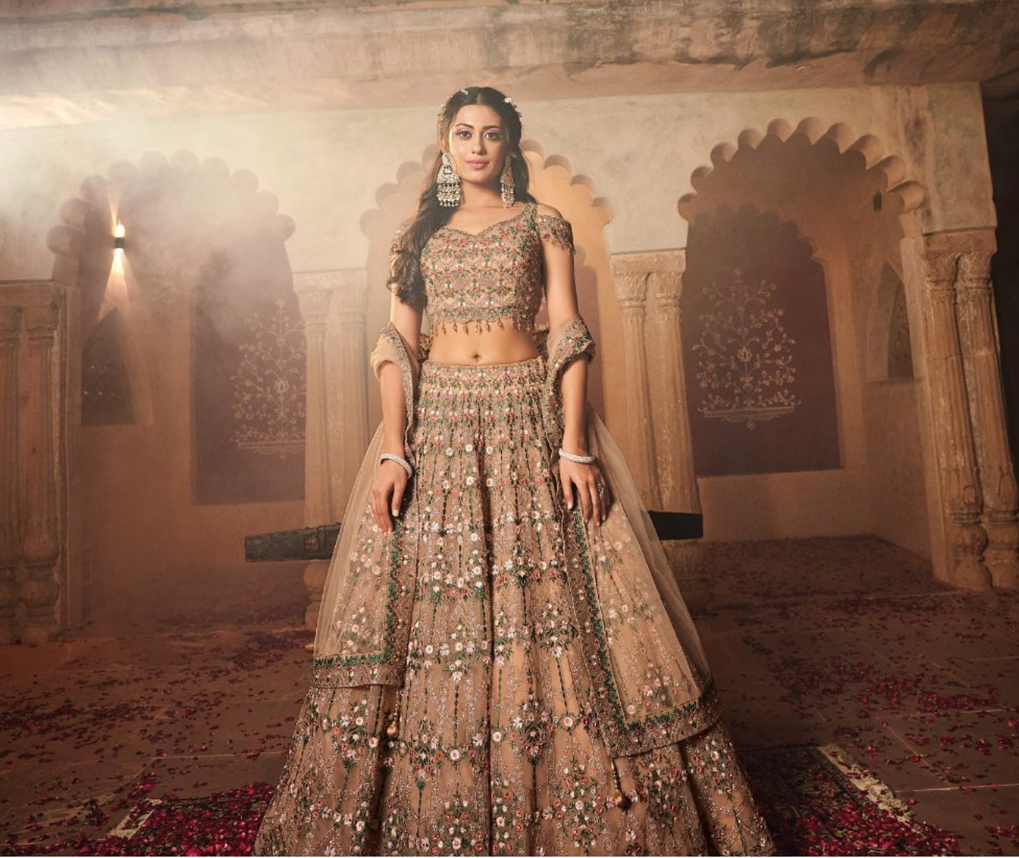 Baigh color heavy fully both side work embroidered & hand work  Lehenga