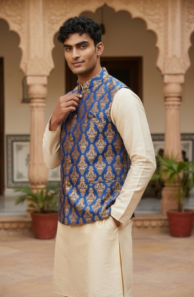 Designer Navy blue color Modi Nehru Jacket For Men | vest Coat | Jacket for kurta