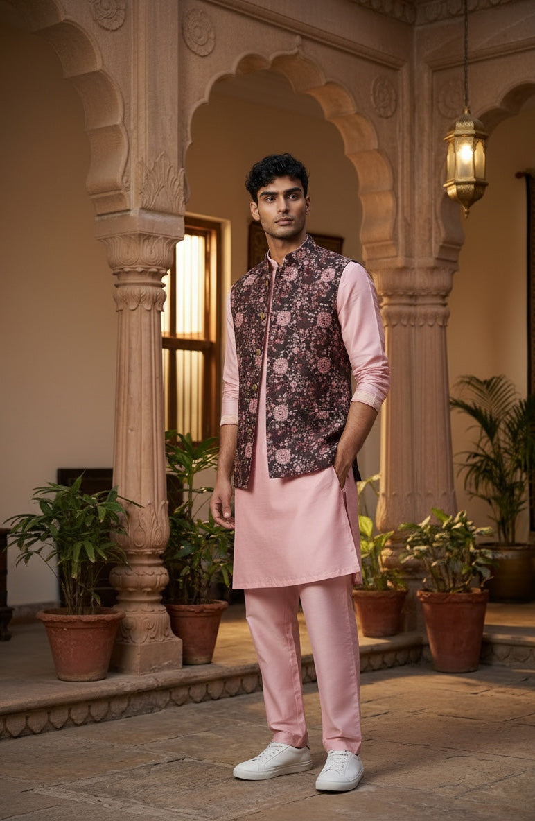 Designer floral Modi Nehru Jacket For Men | vest Coat | Jacket for kurta