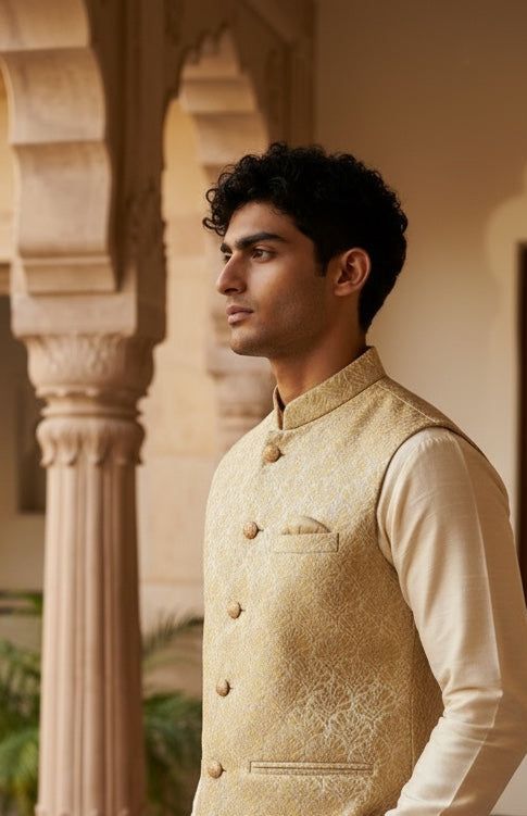 Light Gold color Modi Nehru Jacket