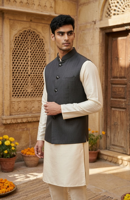 Designer black color Modi Nehru Jacket For Men | vest Coat | Jacket for kurta